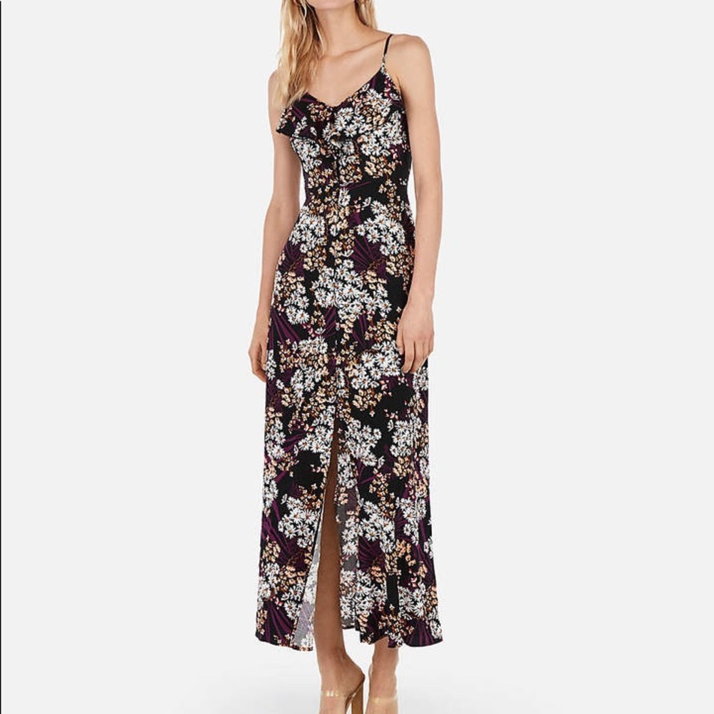 Express Mixed Florals Maxi Dress